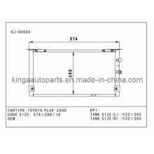 Condensateur automatique de performance pour Toyota Plck′2000